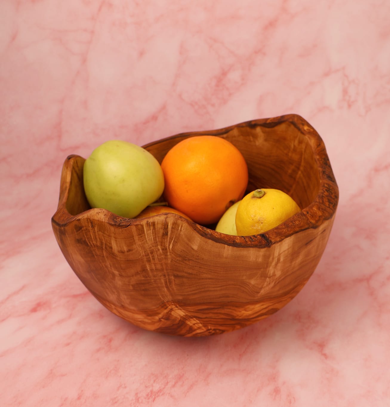 Fructieră sau Salatieră Basilicata din lemn de măslin 25 x 15 cm