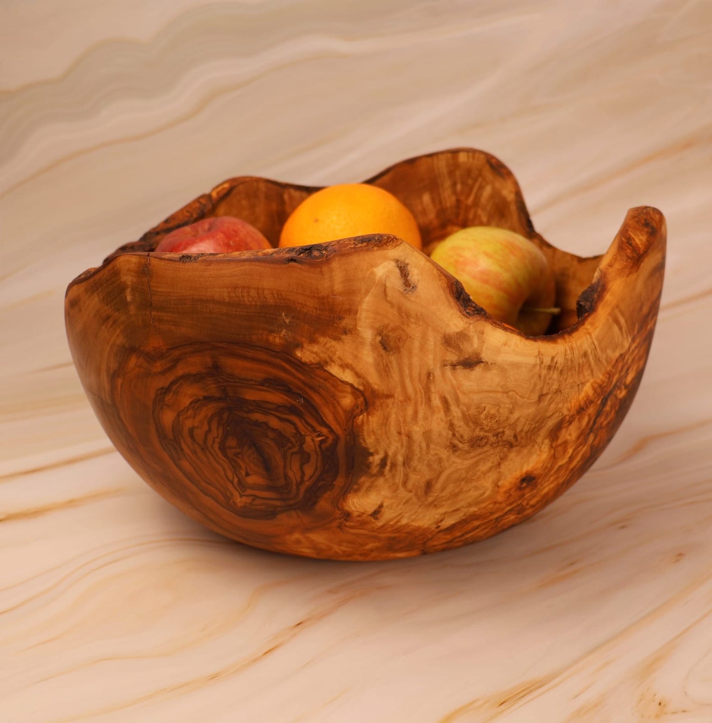 Fructieră sau Salatieră Basilicata din lemn de măslin 29 x 16 cm