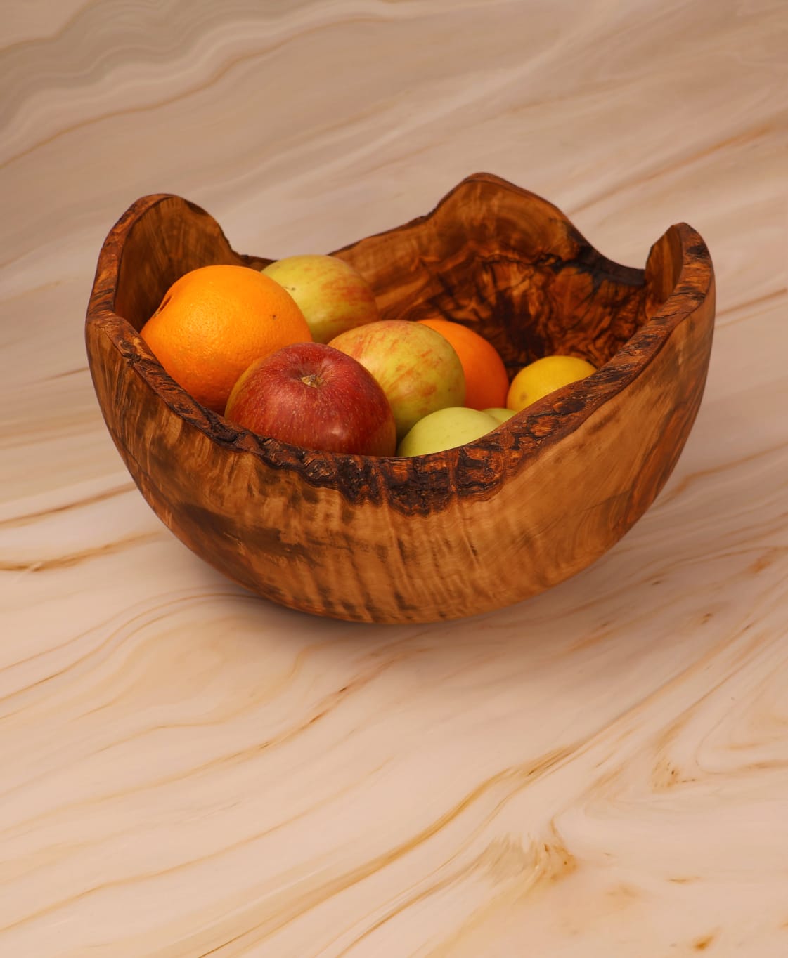 Fructieră sau Salatieră Basilicata din lemn de măslin 29 x 16 cm