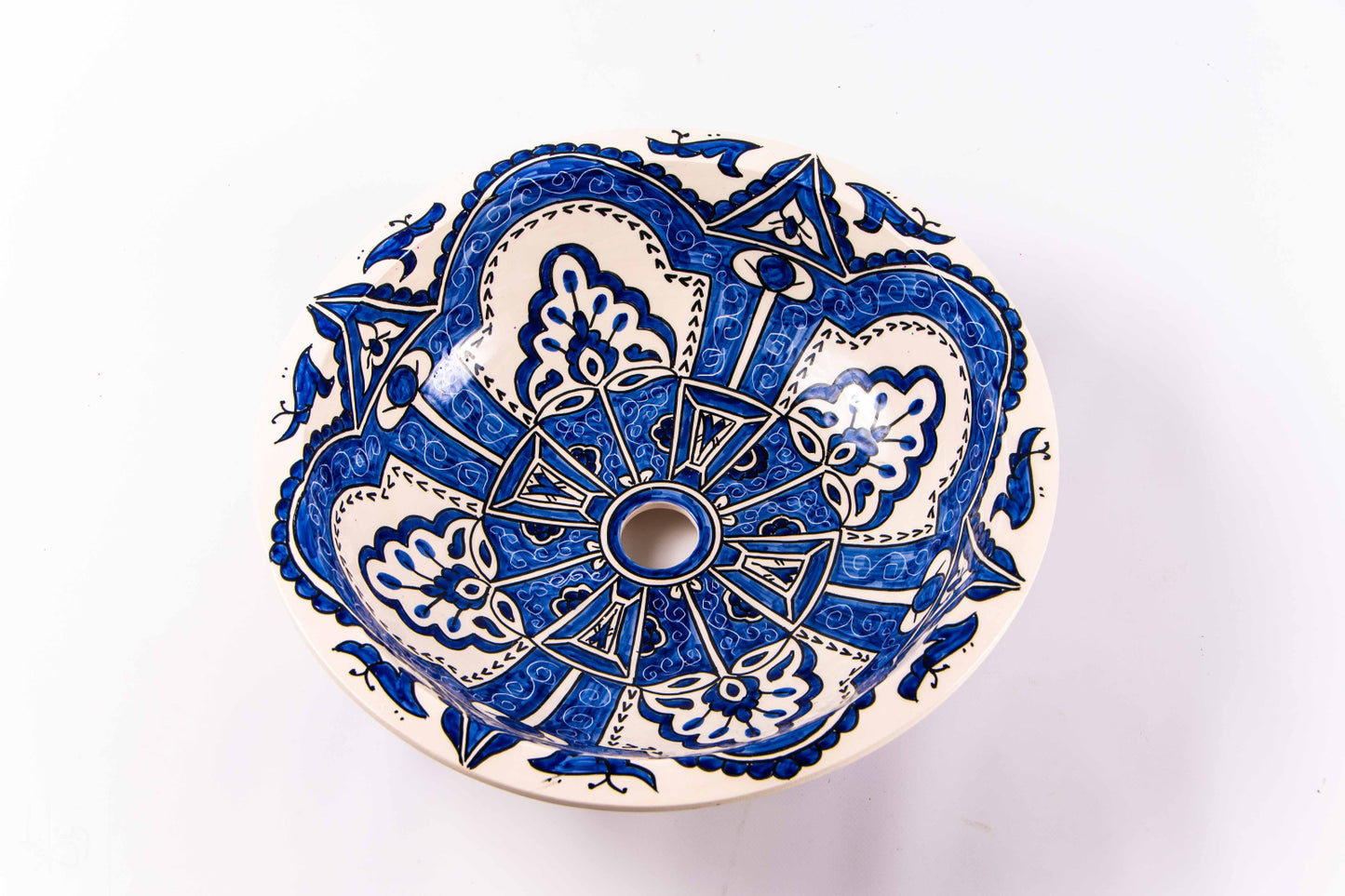 Lavoar Pentru Baie Maya Albastru Cu Alb 43 x 43 x 14 cm