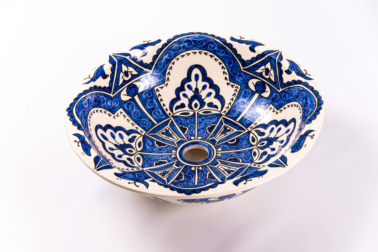 Lavoar Pentru Baie Maya Albastru Cu Alb 43 x 43 x 14 cm