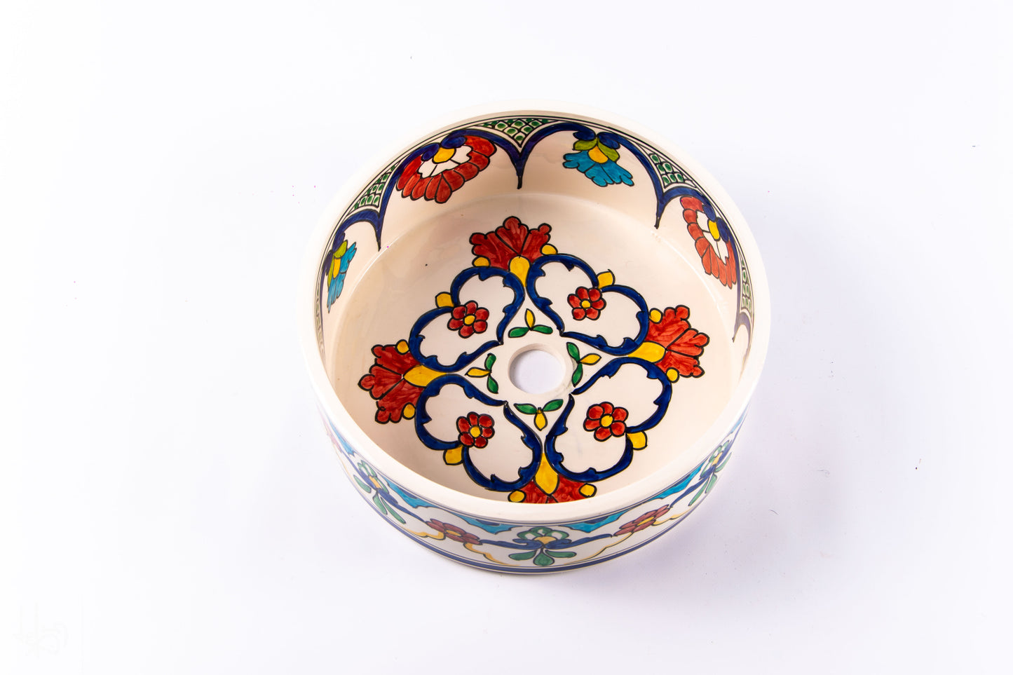 Lavoar Pentru Baie Rami Cu Motive Florale 35 x 35 x 13 cm