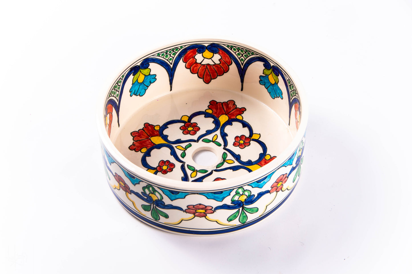 Lavoar Pentru Baie Rami Cu Motive Florale 35 x 35 x 13 cm