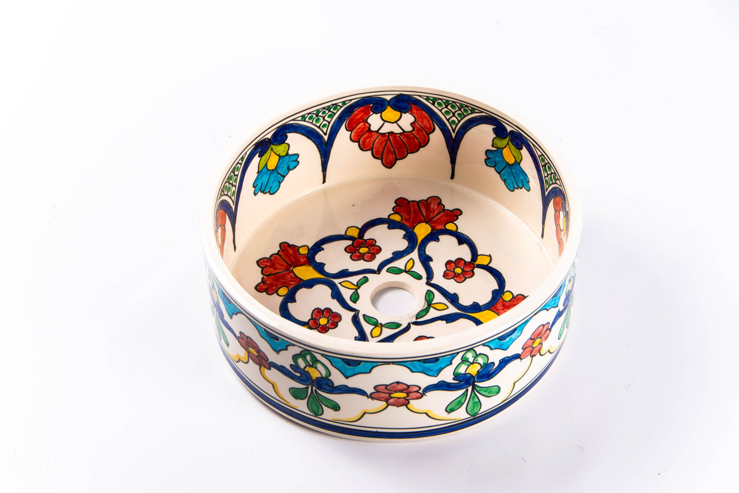Lavoar Pentru Baie Rami Cu Motive Florale 35 x 35 x 13 cm