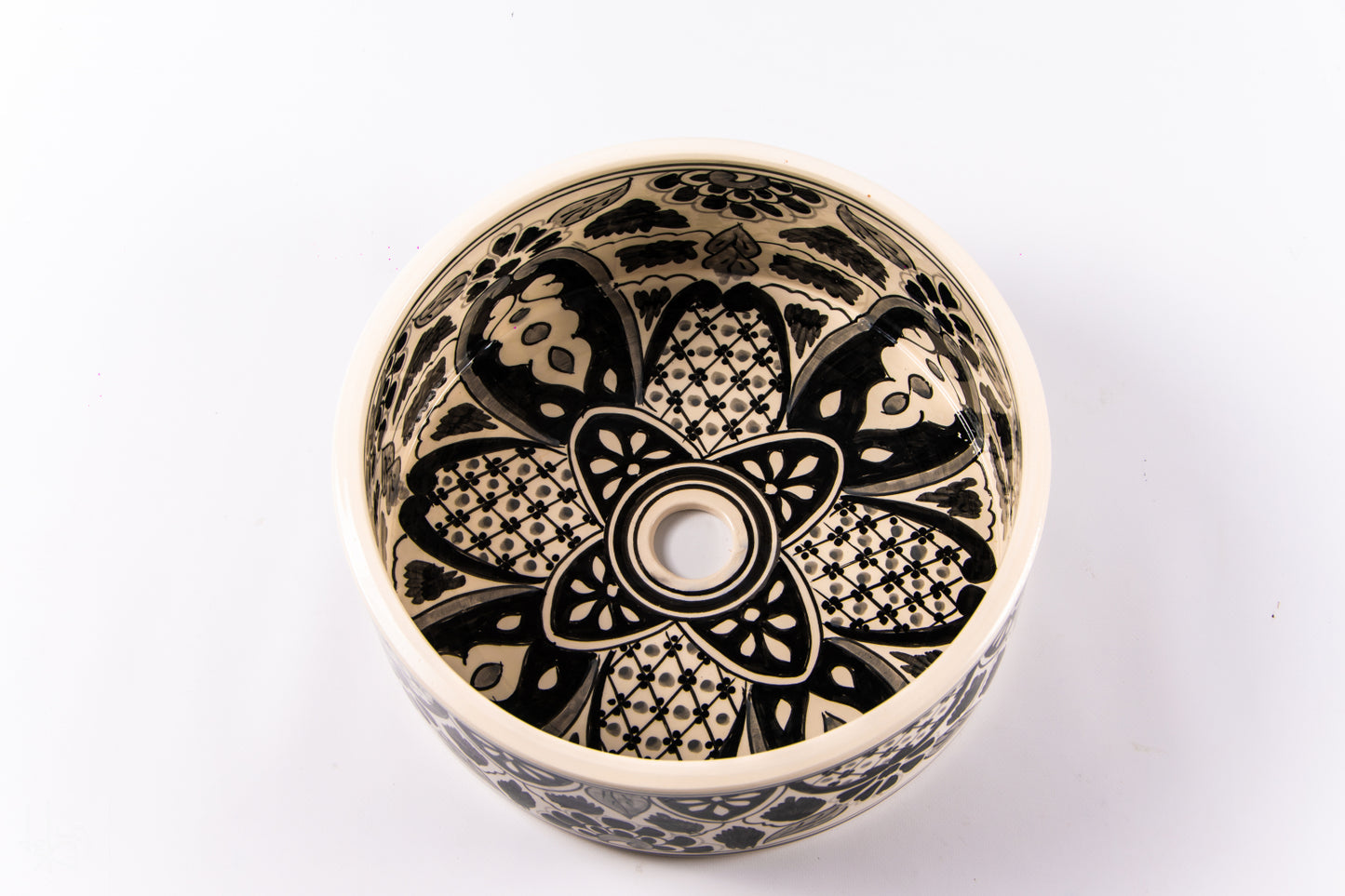 Lavoar Pentru Baie Rami Negru Cu Alb 35 x 35 x 13 cm