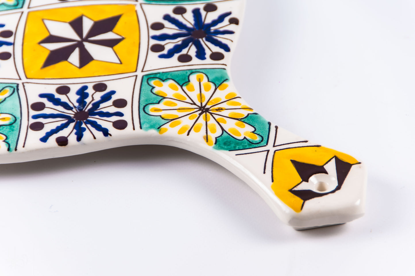 Platou din ceramică cu mâner | losange