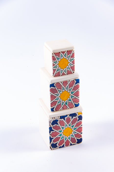 Set 3 recipiente pentru condimente | floare stea