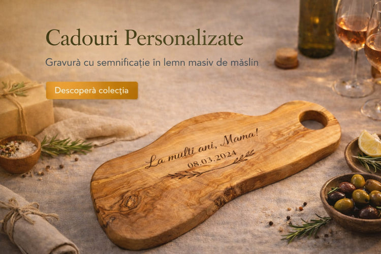 Cadouri Personalizate din Lemn de Măslin