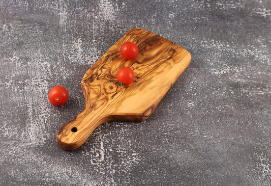 Platou cu mâner Linosa din lemn de măslin 22/23 cm