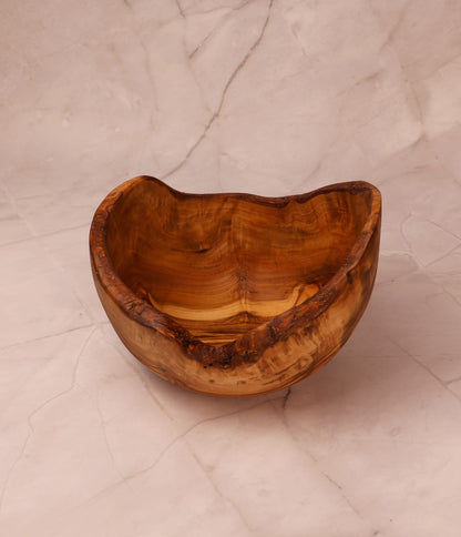 Fructieră sau Salatieră Basilicata din lemn de măslin 21 x 15 cm