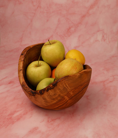 Fructieră sau Salatieră Basilicata din lemn de măslin 20 x 14 cm
