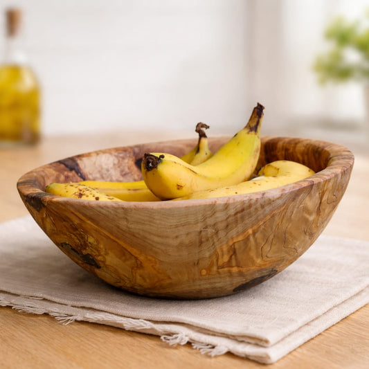 Fructieră sau Salatieră Mesina din lemn de măslin