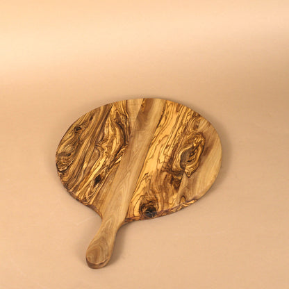 Platou pizza cu mâner din lemn de măslin