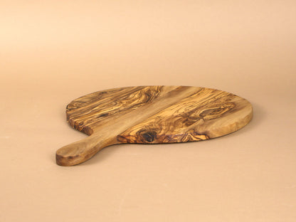 Platou pizza cu mâner din lemn de măslin