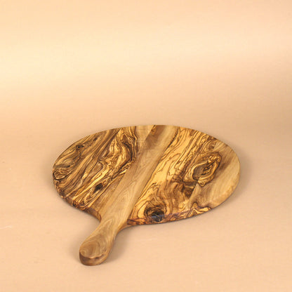 Platou pizza cu mâner din lemn de măslin