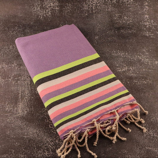 Prosop Fouta Plajă & Spa Mov Cu Dungi Multicolor 200 x 100 cm