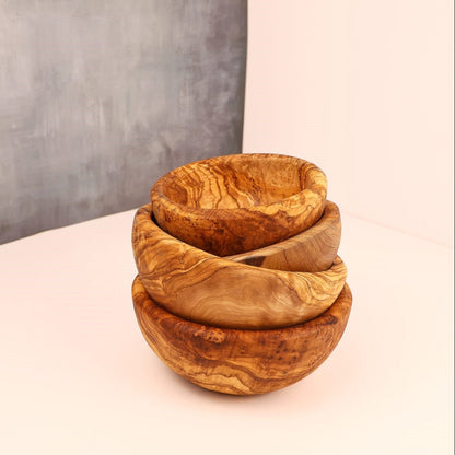 Set Family 4 Boluri din Lemn de Măslin