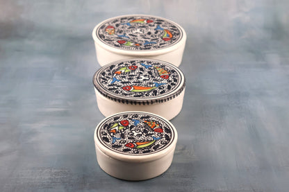 Set 3 recipiente din ceramică Nero