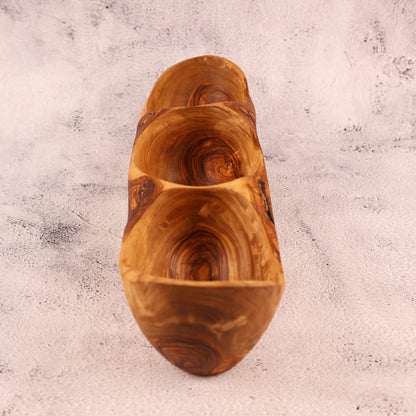 Tavă Din Lemn De Măslin Cu 3 Compartimente 35 x 9 cm