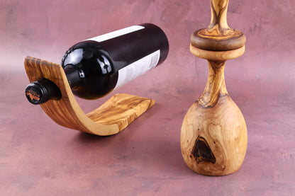 Pahar vin din lemn de măslin