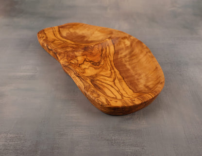 Platou Campania 2 compartimente din lemn de măslin