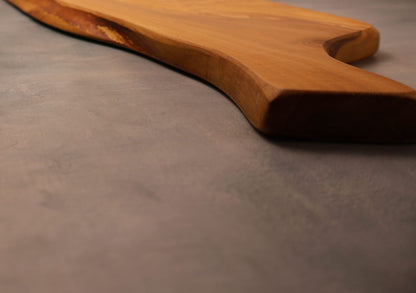 Platou servire Texas din lemn de măslin cu mâner 60 cm