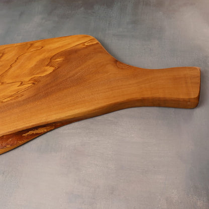 Platou servire Texas din lemn de măslin cu mâner 60 cm