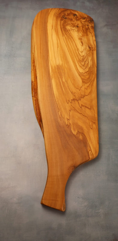 Platou servire Texas din lemn de măslin cu mâner 60 cm