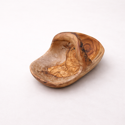 Fructieră din lemn de măslin cu mâner 27 cm