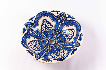 Lavoar Pentru Baie Maya Albastru Cu Alb 43 x 43 x 14 cm