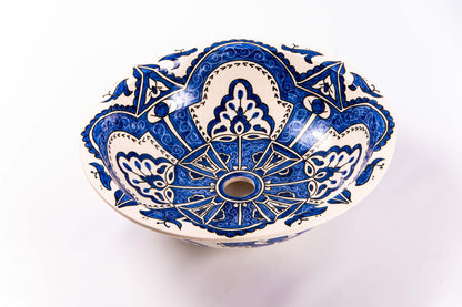Lavoar Pentru Baie Maya Albastru Cu Alb 43 x 43 x 14 cm