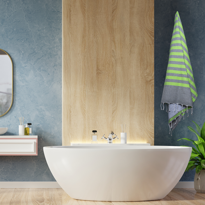 Prosop Din Bumbac Baie | Plajă | SPA | Nisa Gri Cu Dungi Verzi 200 x 100 cm