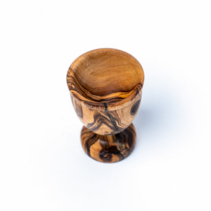 Pahar pentru ou din lemn de măslin