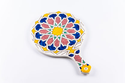 Platou din ceramică cu mâner | floare stea