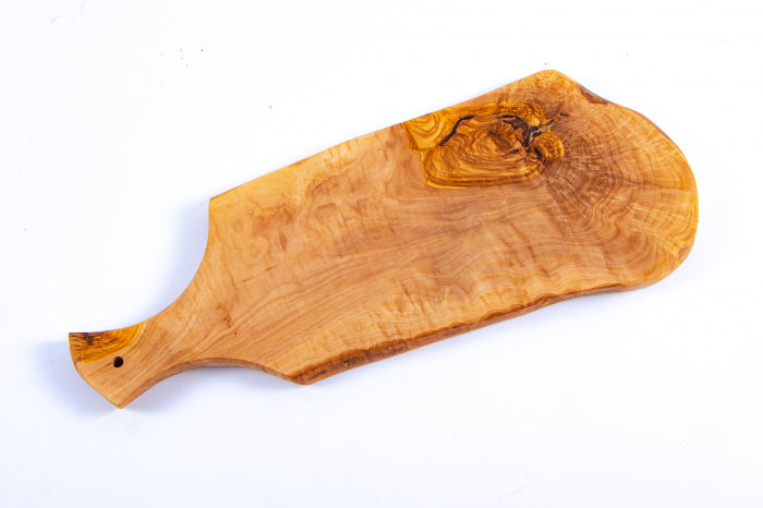 Platou servire Napoli din lemn de măslin cu mâner  50 cm