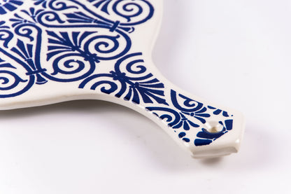 Platou din ceramică cu mâner | tatto albastru