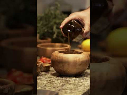 Mojar cu pistil Rotund din lemn de măslin