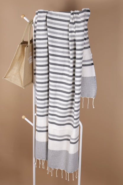 Prosop Fouta Plajă & Spa White Blue 200 x 100 cm