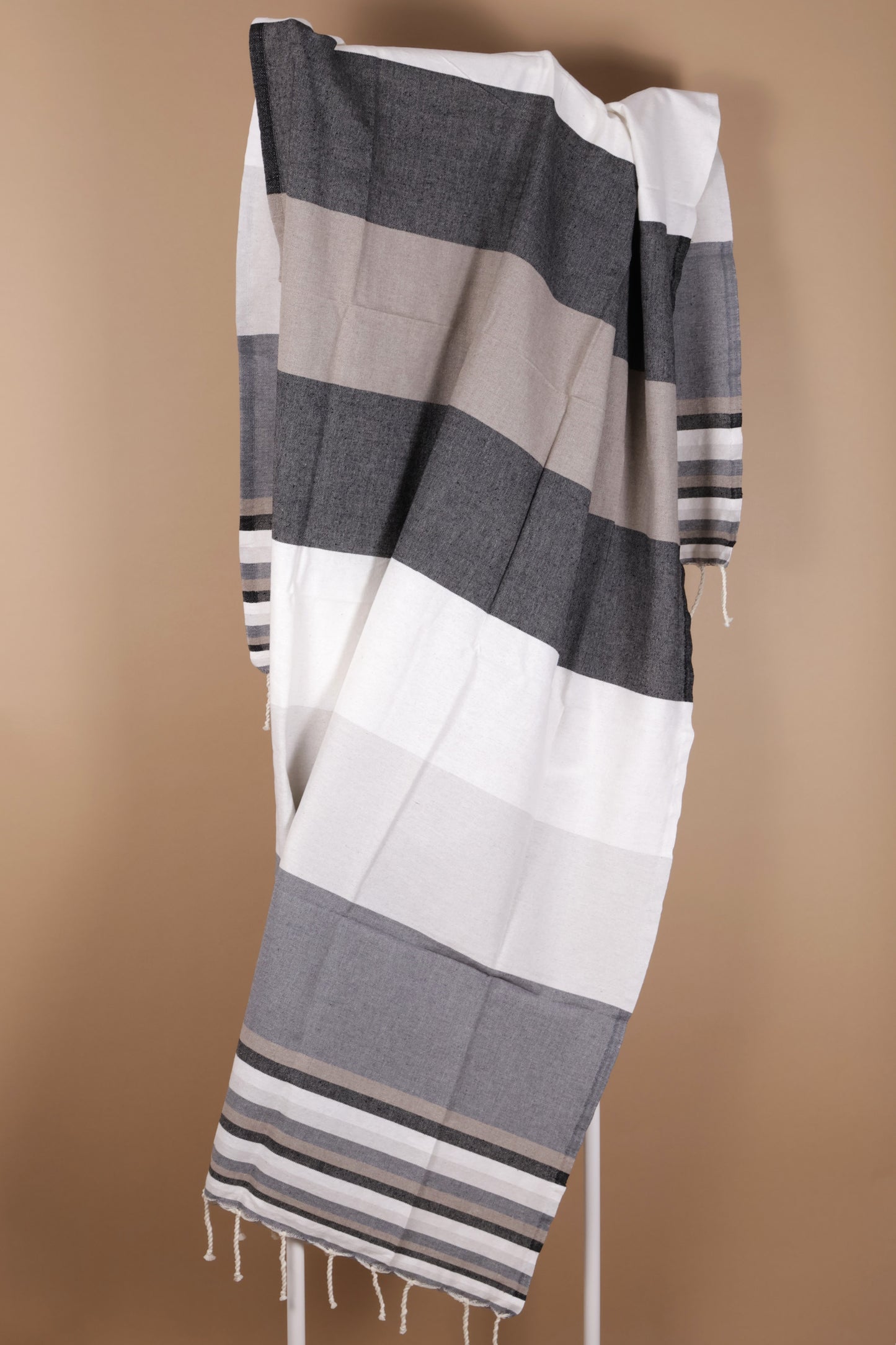 Prosop Plajă | Fouta |Tunis Gri Cu Dungi Inchise 200 x 100 cm