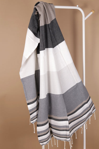 Prosop Fouta Plajă & Spa Gri Cu Dungi Inchise 200 x 100 cm
