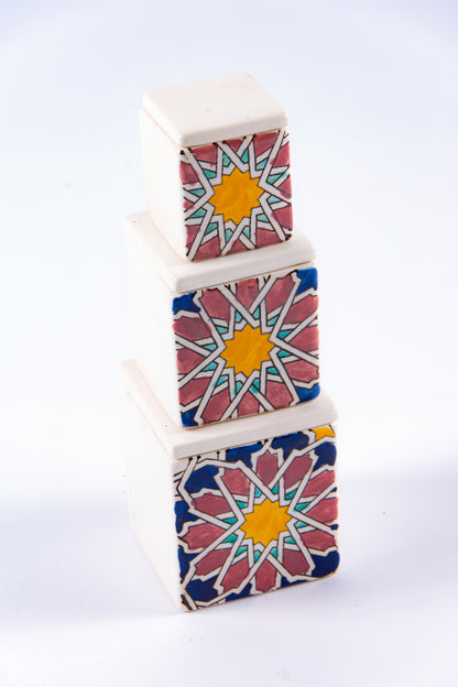 Set 3 recipiente pentru condimente | floare stea