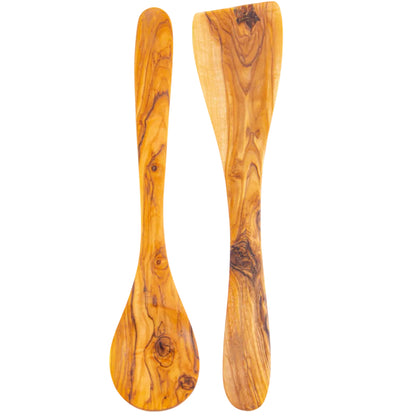 Set Torino lingură și spatulă din lemn măslin 25 | 30 | 35 cm