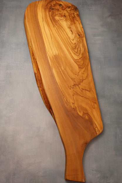 Platou servire Texas din lemn de măslin cu mâner 60 cm